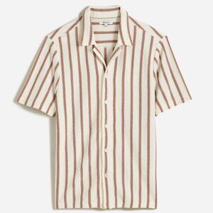 Madewell Men's Easy Short-Sleeve Shirt in Stripe Jacquard